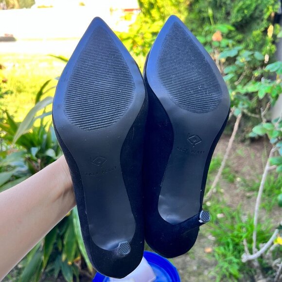 Katy Perry Scalloped Pointy Toe Pumps Stiletto Heels - The Dina Sz 11M in Black - Picture 10 of 11